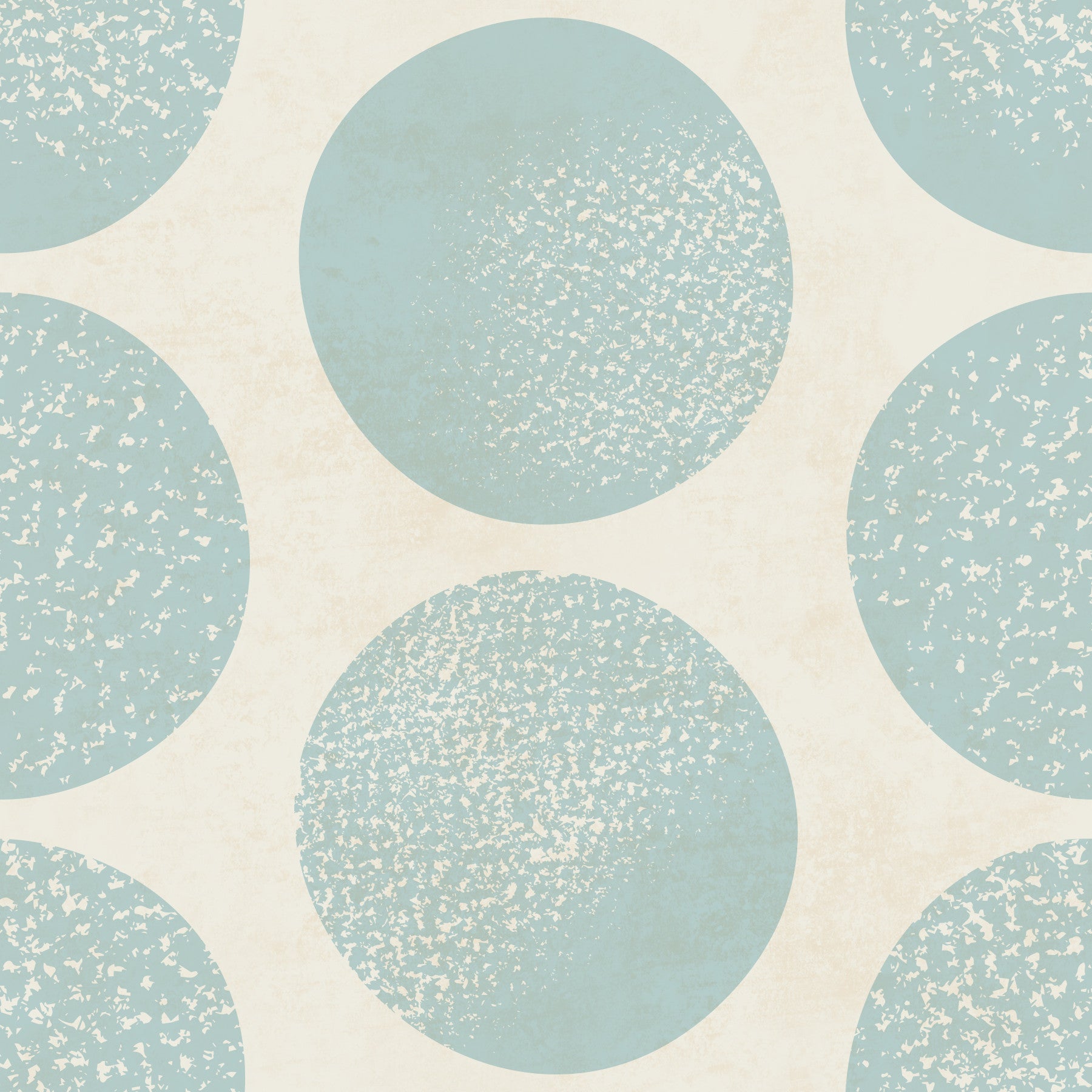 Organic Polka Dots Stippled Modern Soft Blue on Beige Wallpaper⁠