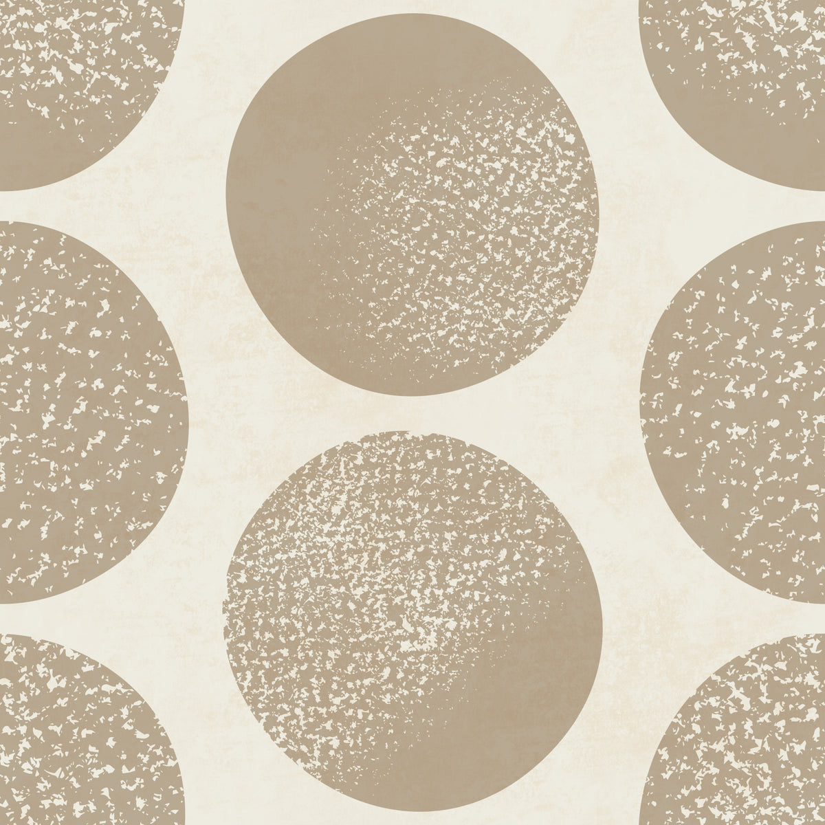 Organic Polka Dots Stippled Modern Warm Beige on Cream  Wallpaper⁠