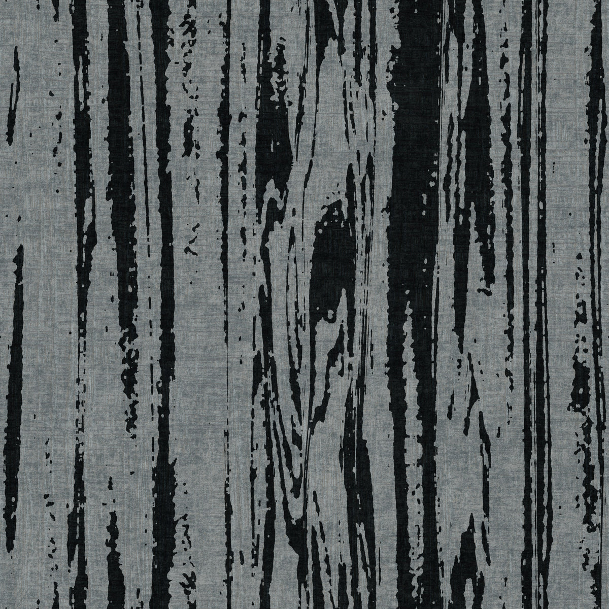 Modern Abstract Woodgrain Organic Lines Charcoal Grey Wallpaper⁠
