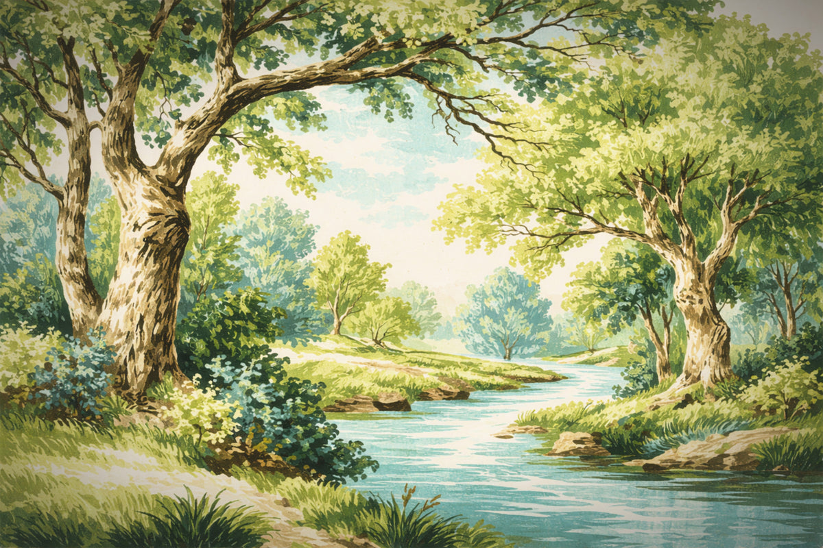 Enchanted Woodland Stream Wall Mural