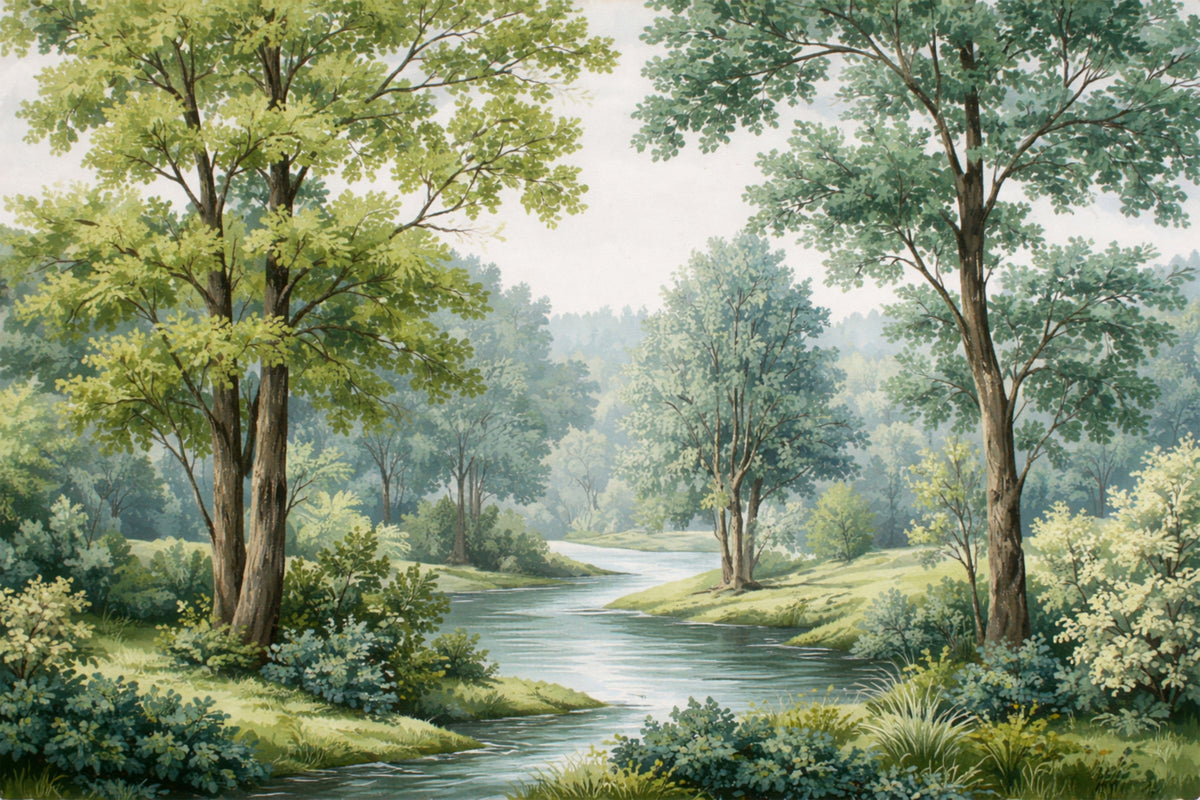 Forest River Serenity Wall Mural