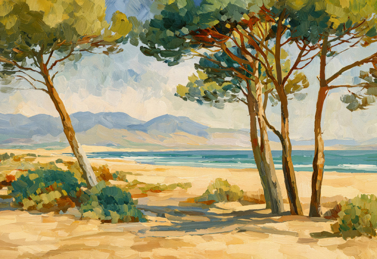 Coastal Pine Serenity Wall Mural in your room — zoomed