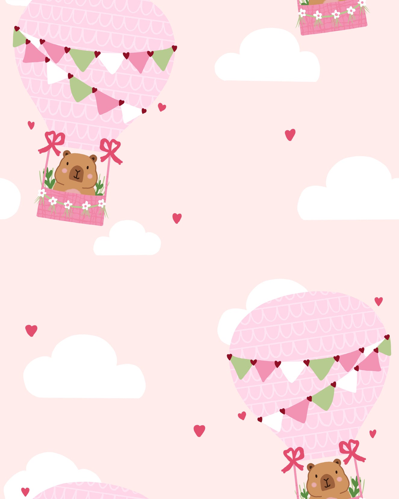 Sweet Bear Balloon Ride Wallpaper⁠