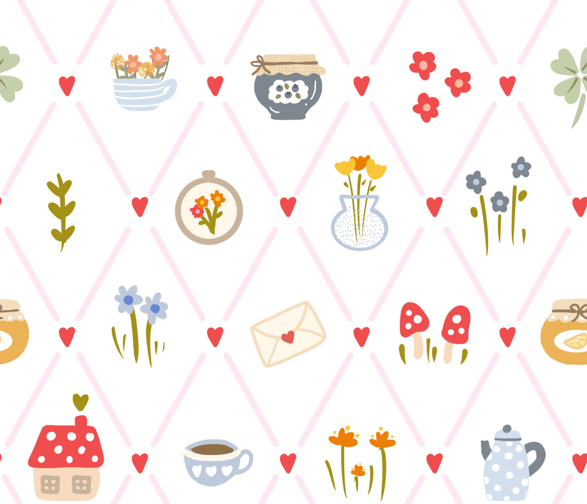Cozy Cottage Charm Wallpaper⁠ in your room — zoomed