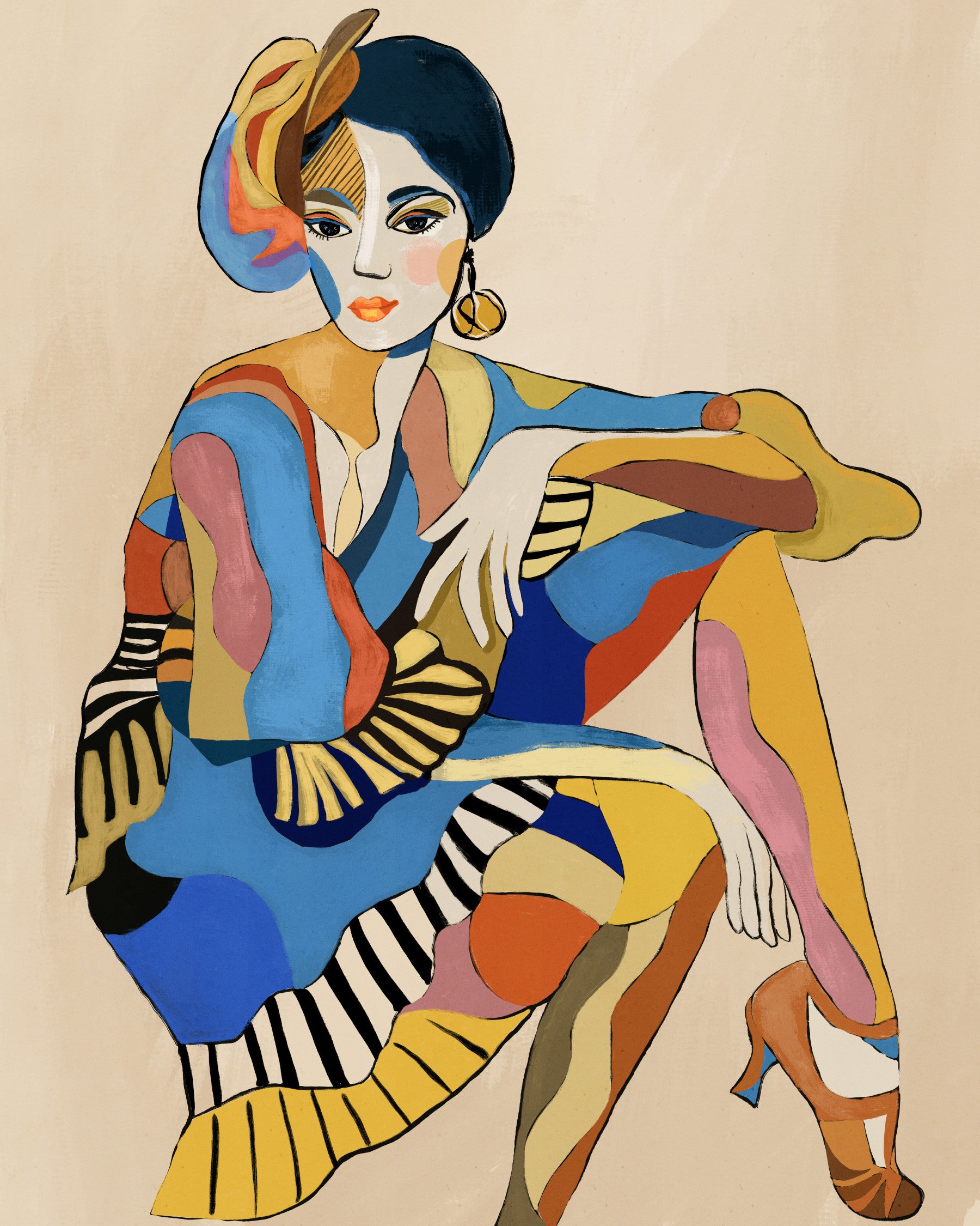 The Cabaret Dancer Wall Mural