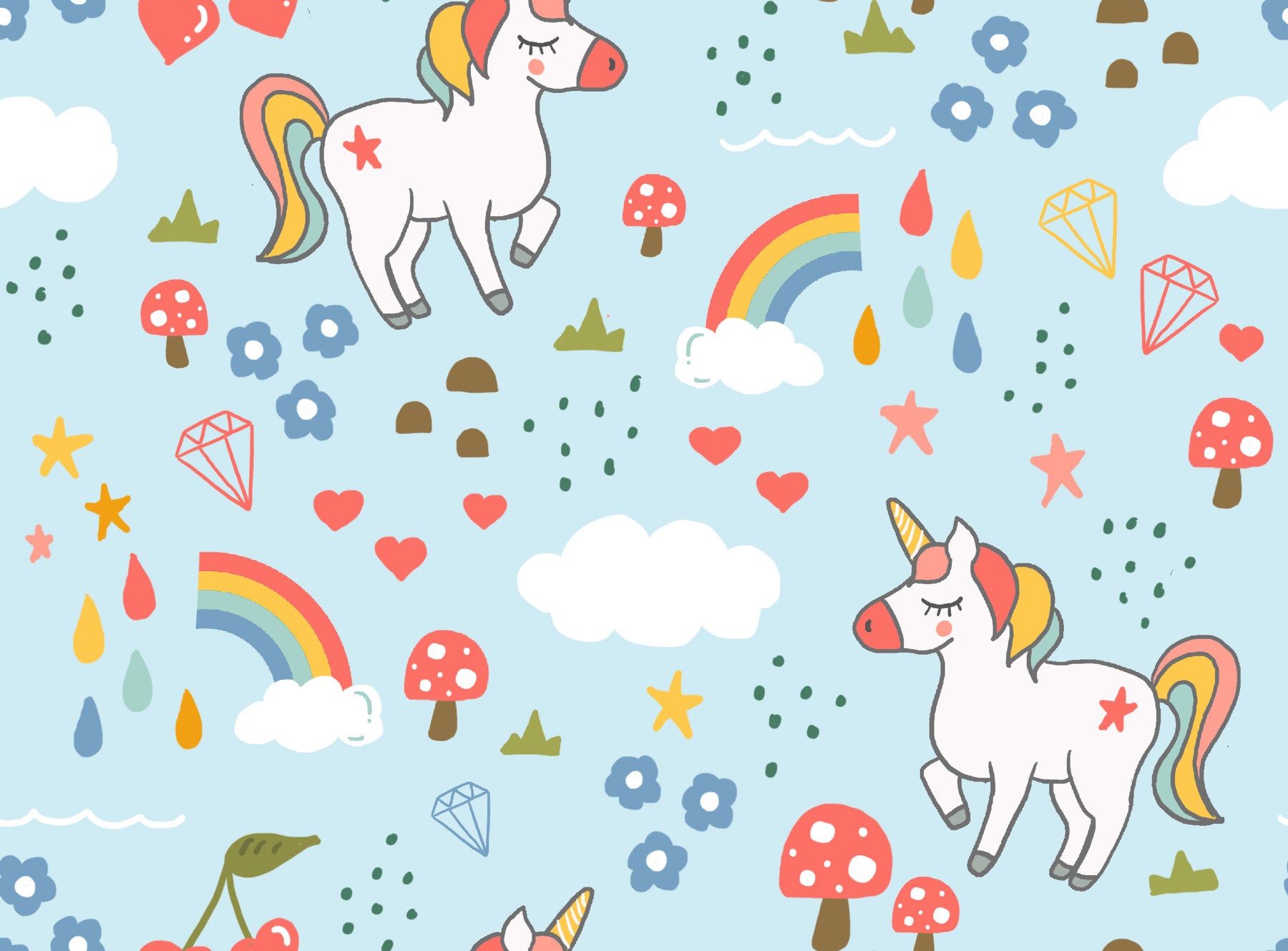 Whimsical Unicorn Dreams Wallpaper⁠