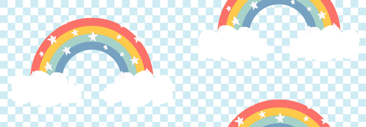 Rainbow & Starry Skies Wallpaper⁠ in your room — zoomed