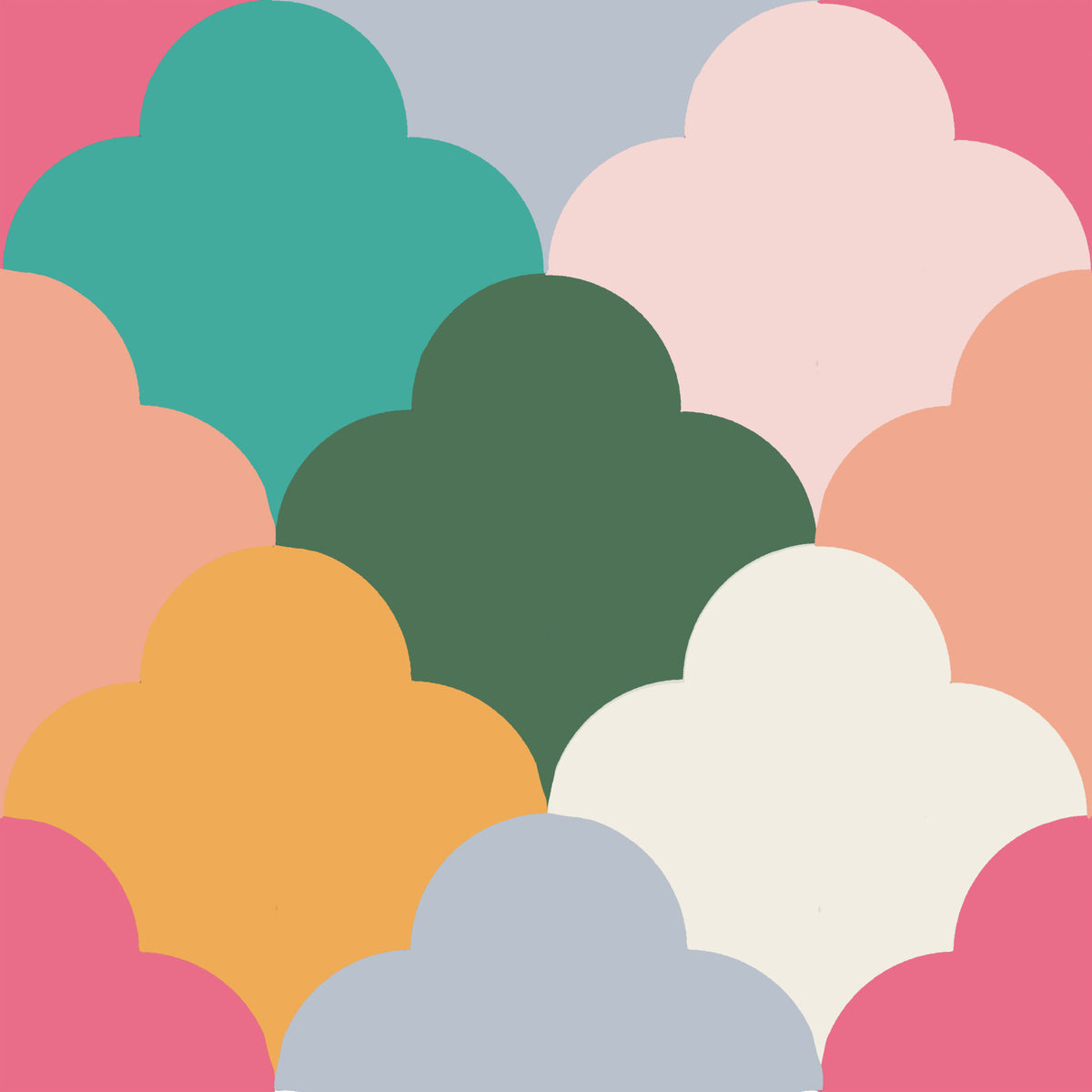 Retro Cloudscape Wallpaper⁠