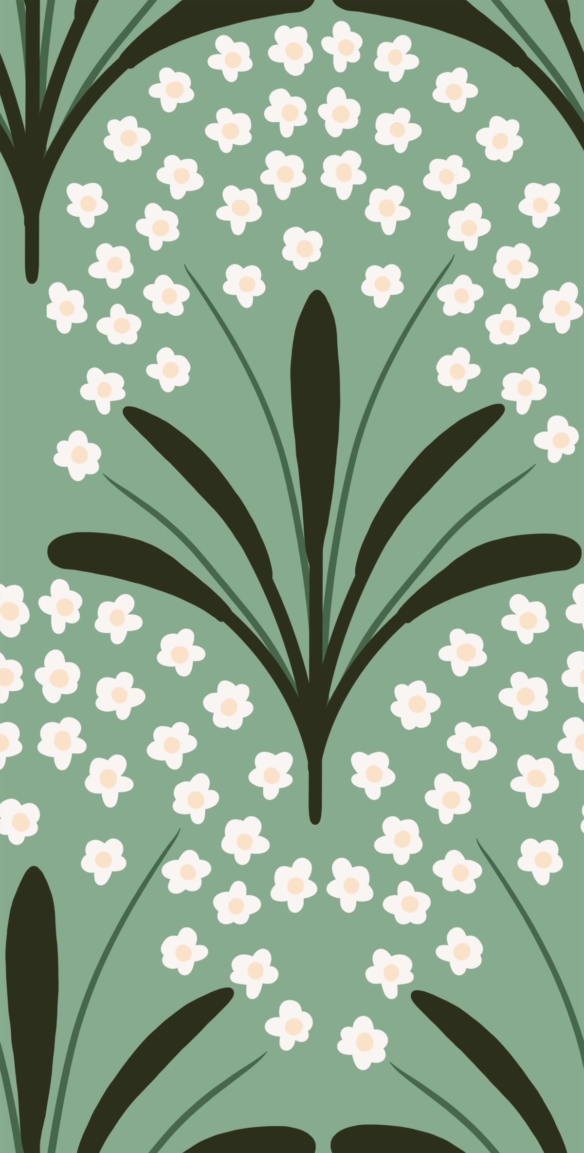 Green Petal Whispers Wallpaper⁠