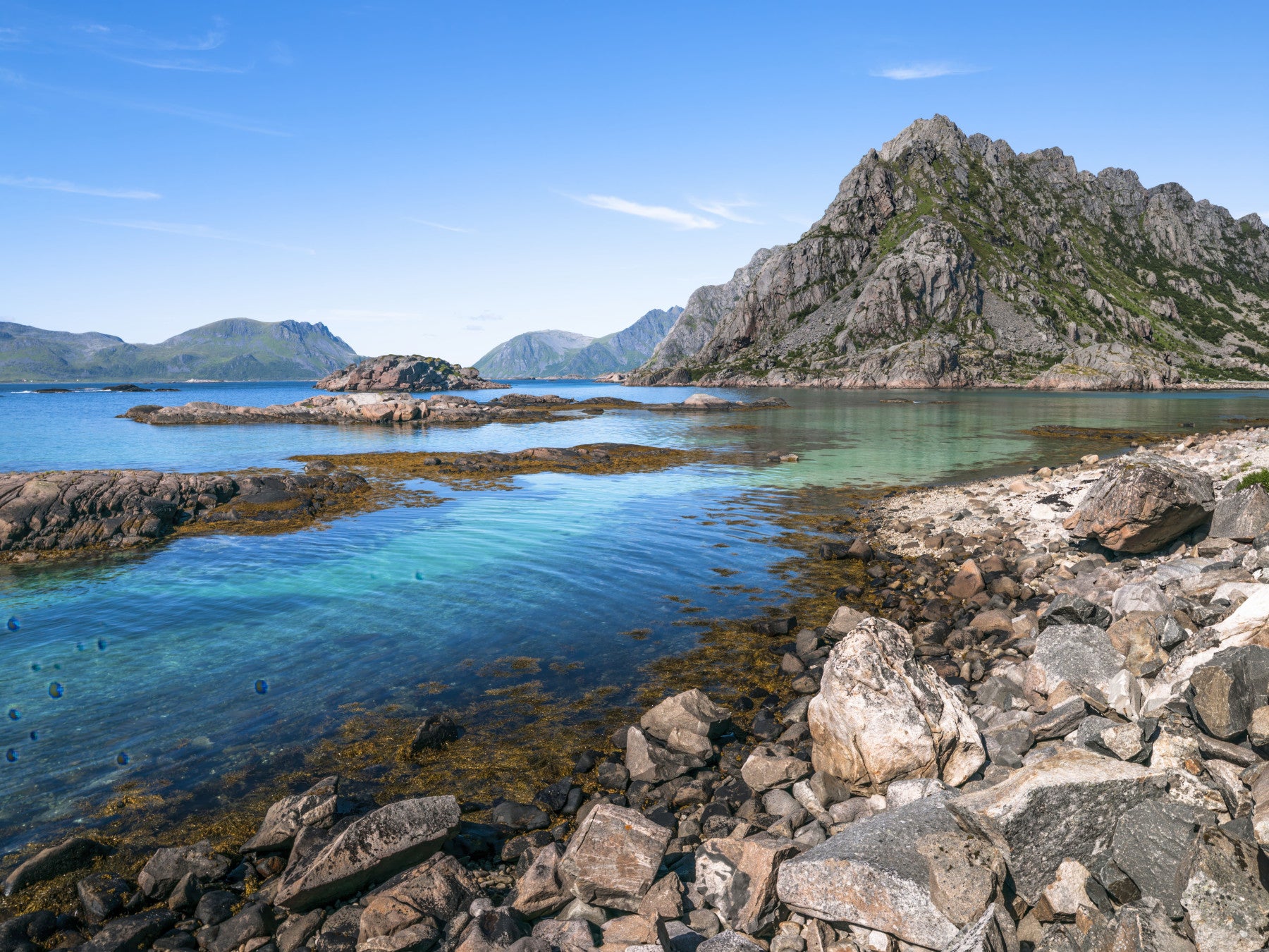 Coastal Peaks & Turquoise Depths Wall Mural