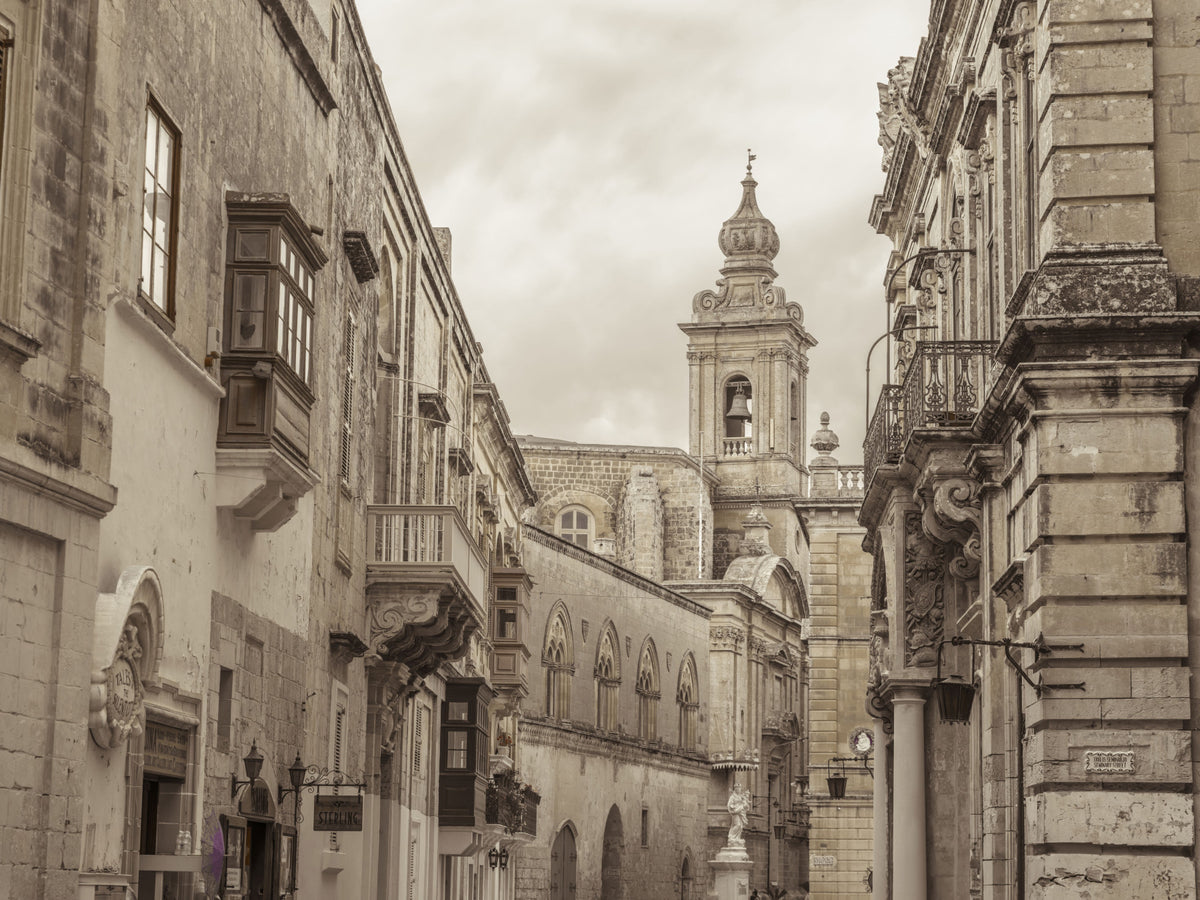 Mdina: Echoes of Stone and Spire Wall Mural in your room — zoomed