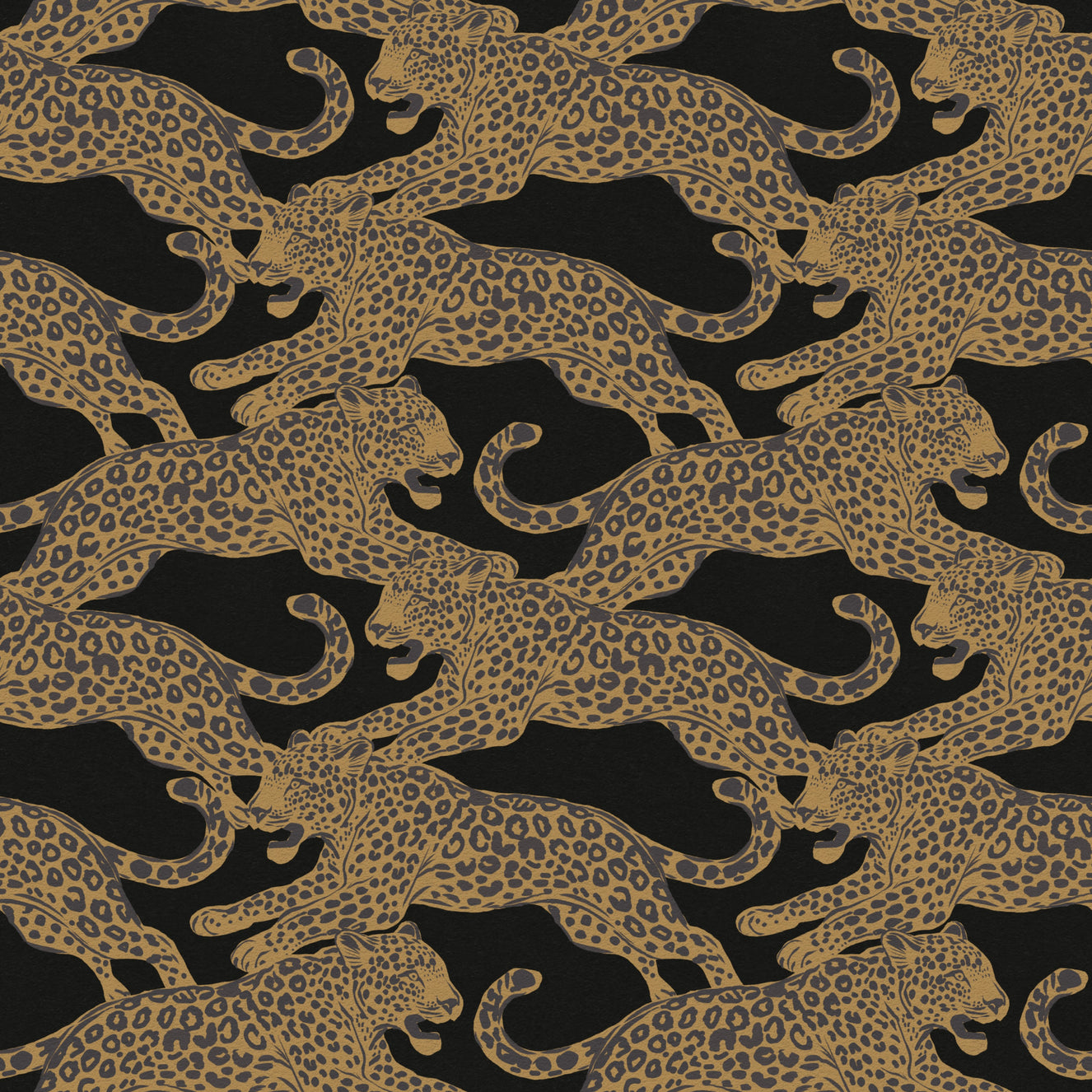 Prowling Leopards Pattern Wallpaper⁠