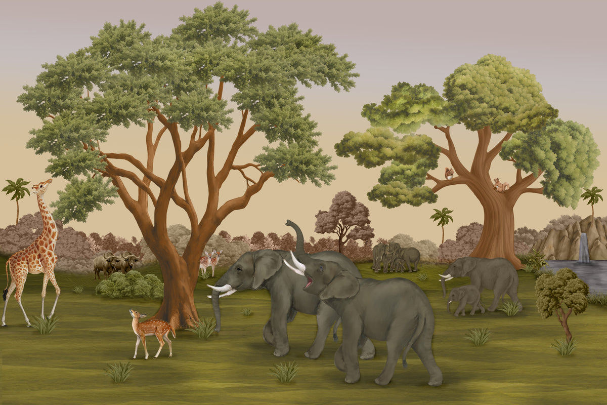 Savanna Serenity Wall Mural in your room — zoomed