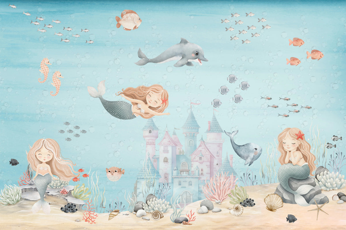Deep Sea Mermaid Haven Wall Mural