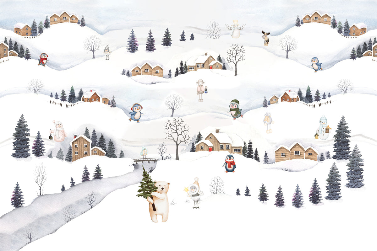 Arctic Village Playtime Wall Mural