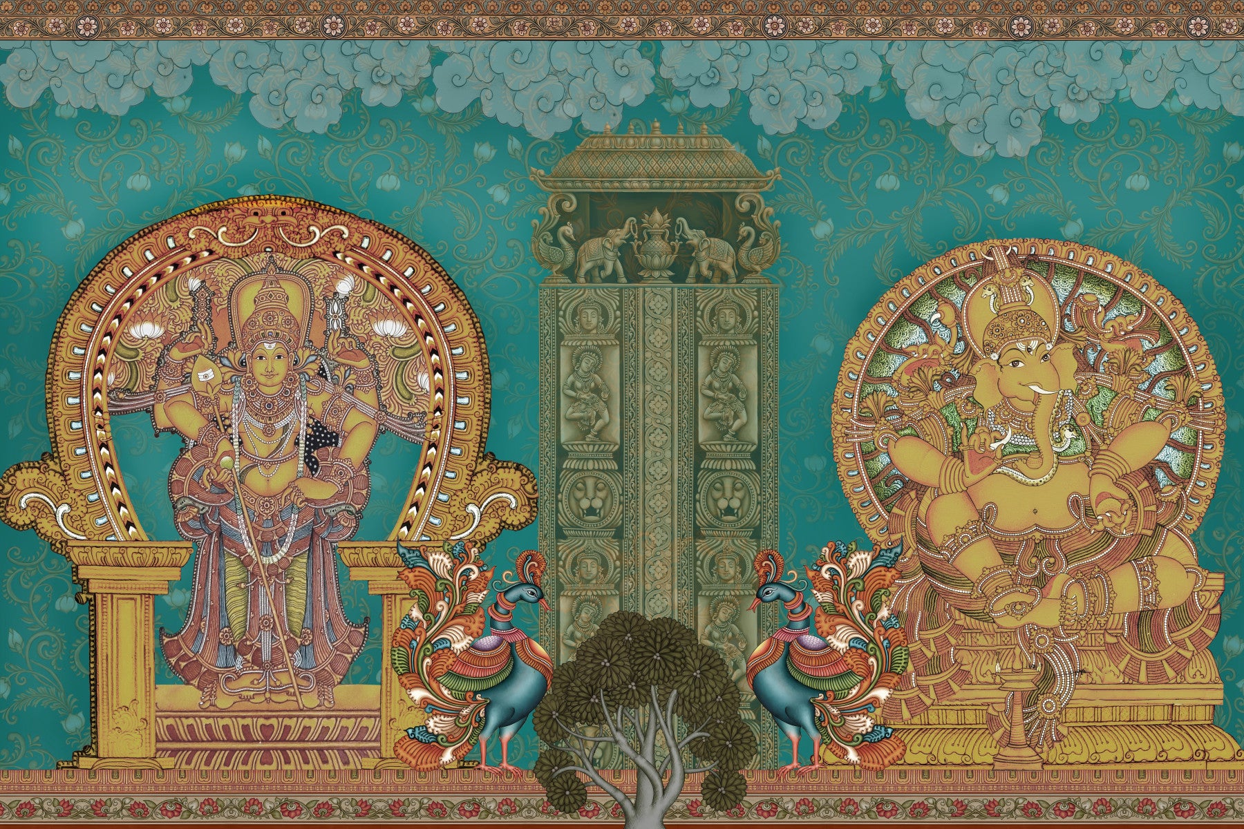 Divine Indian Grandeur Wall Mural