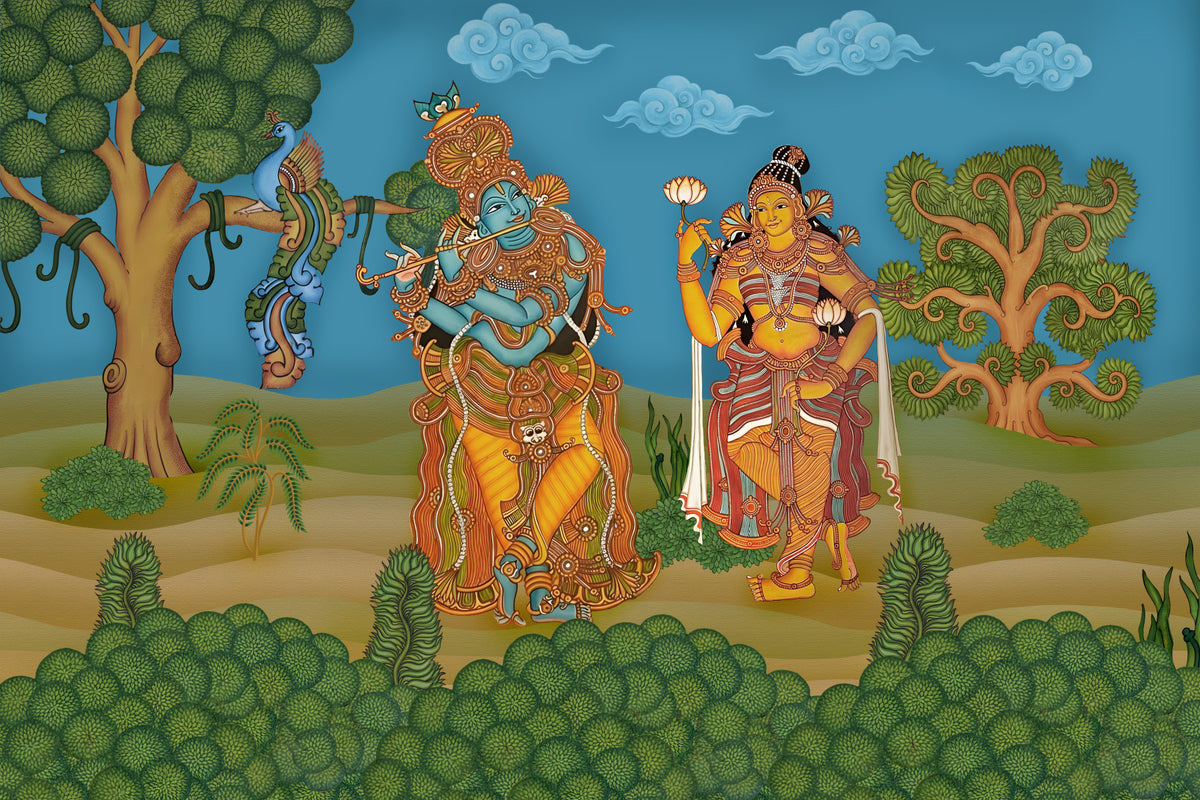 Divine Melody & Lotus Bloom Wall Mural