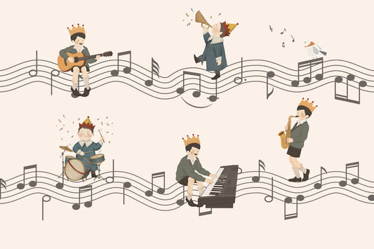 Whimsical Melody Makers Wall Mural