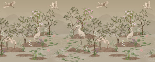 Ethereal Water Bloom Wall Mural