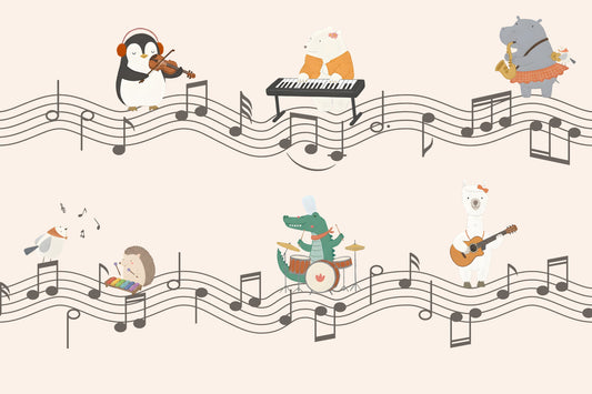 Harmonious Animal Band Wall Mural