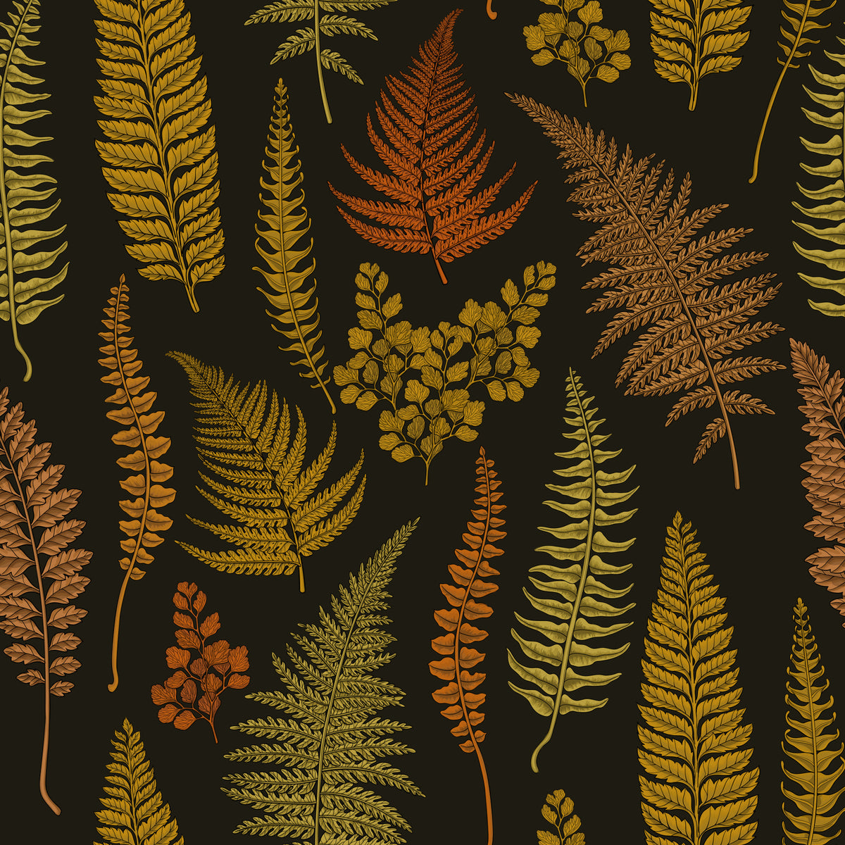 Ferns Wallpaper⁠ in your room — zoomed