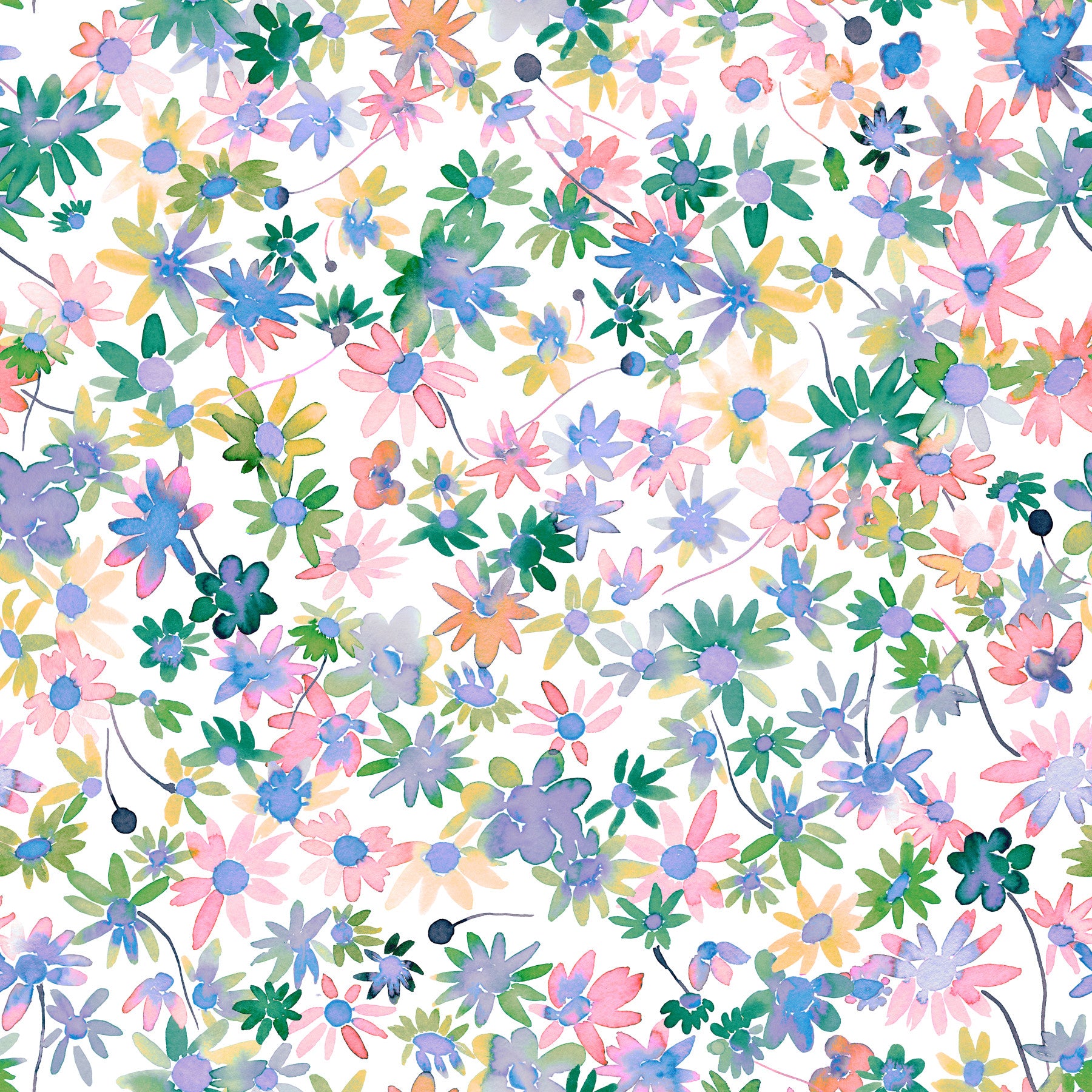 Dreamy Meadow Blooms Wallpaper⁠
