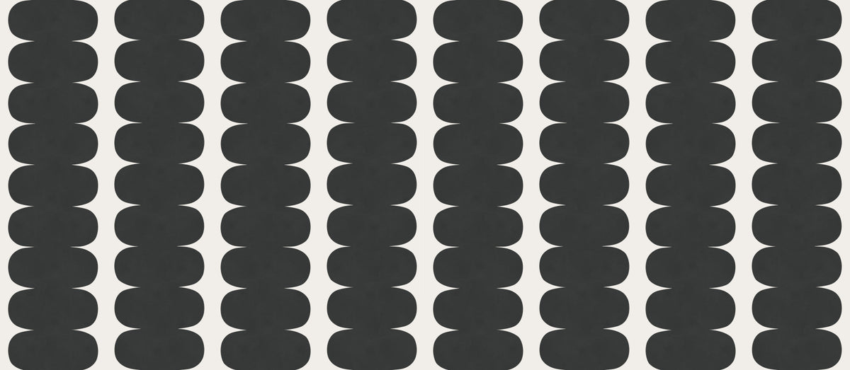 Minimalist Grey Wavy Columns Wall Mural