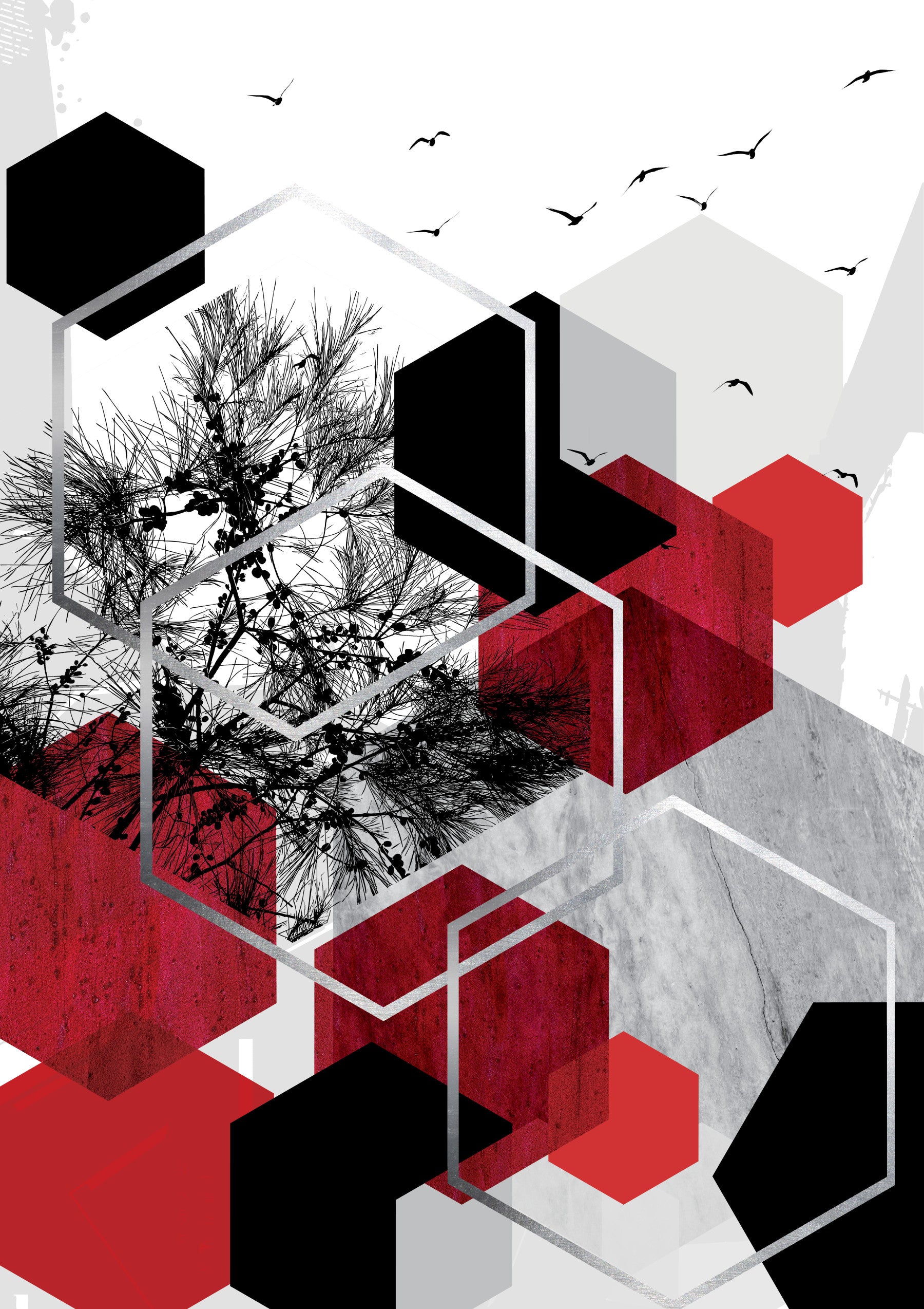 Urban Nature Contrast Wall Mural