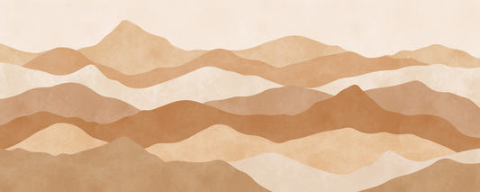 Warm Terracotta Hills Wall Mural
