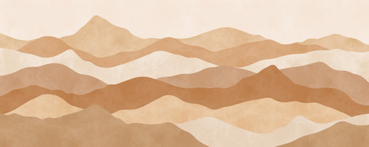 Warm Terracotta Hills Wall Mural