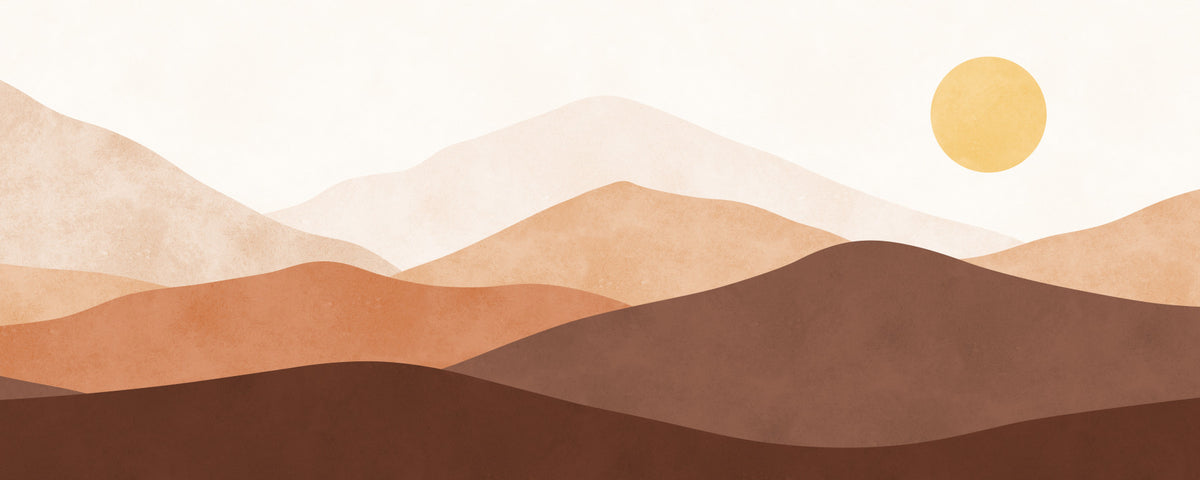 Desert Horizon Hues Wall Mural in your room — zoomed