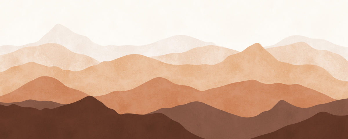 Earthy Ridge Panorama Wall Mural in your room — zoomed