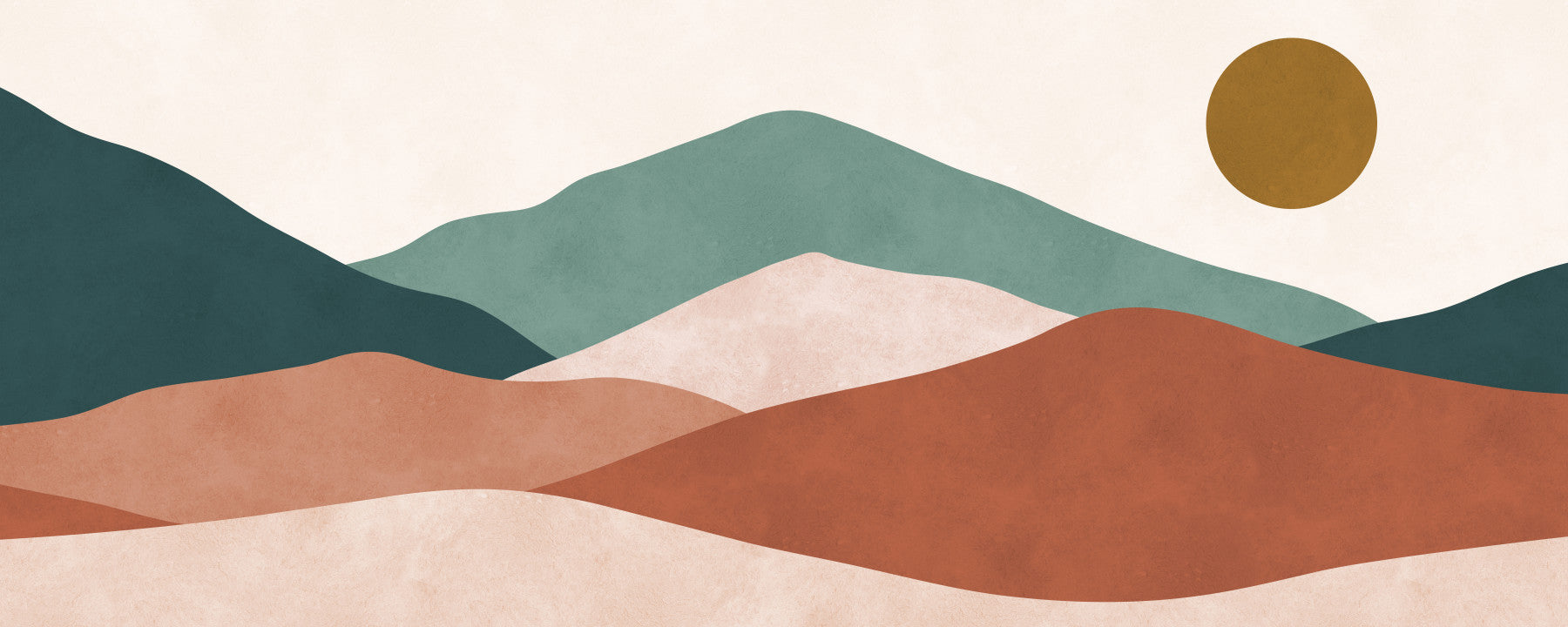 Desert Horizon Layers Wall Mural