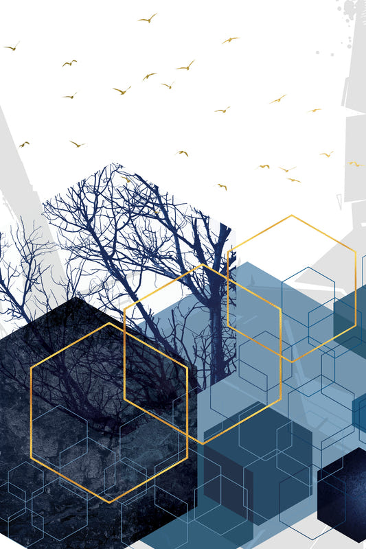 Azure Geometry 2 Wall Mural