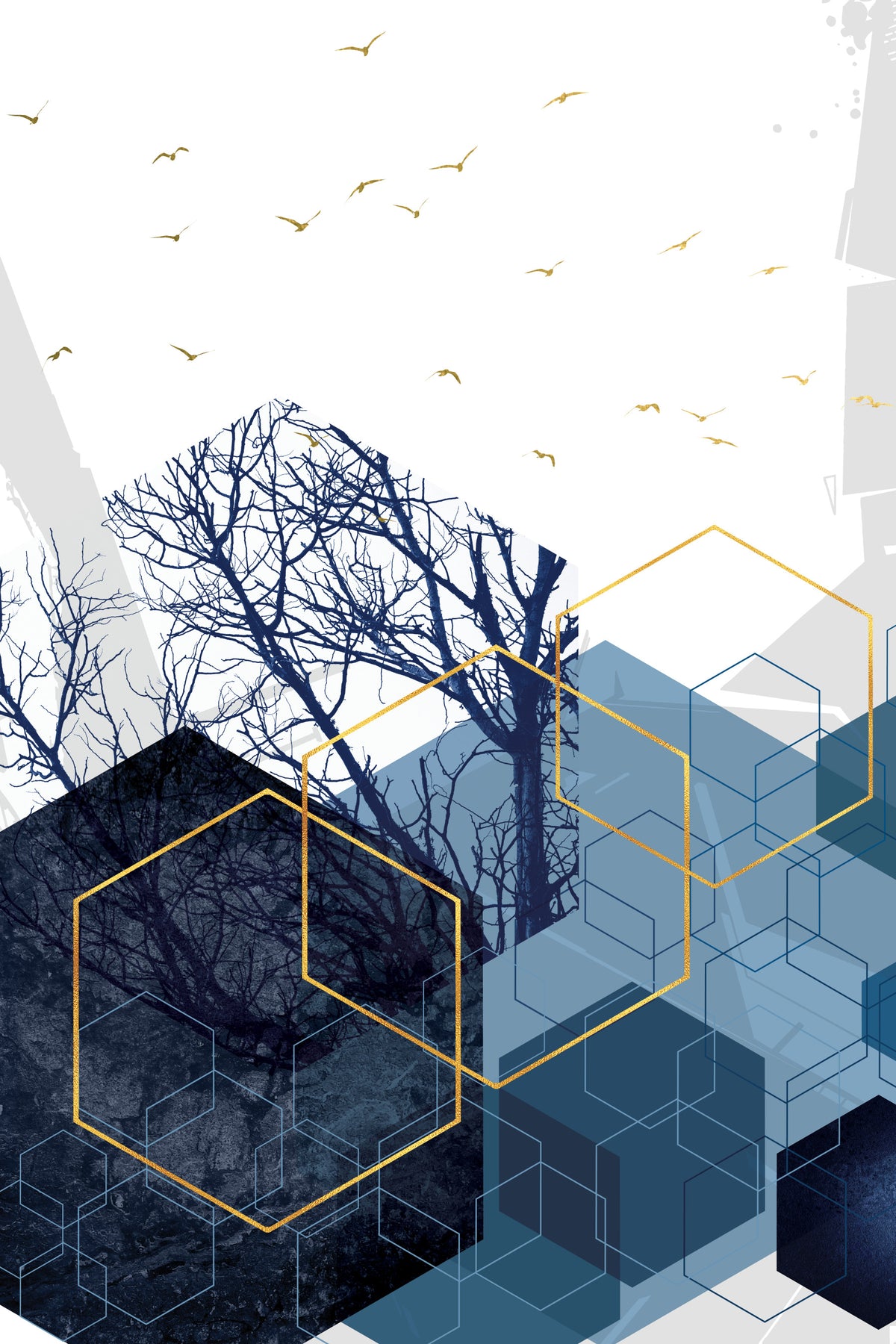 Azure Geometry 2 Wall Mural