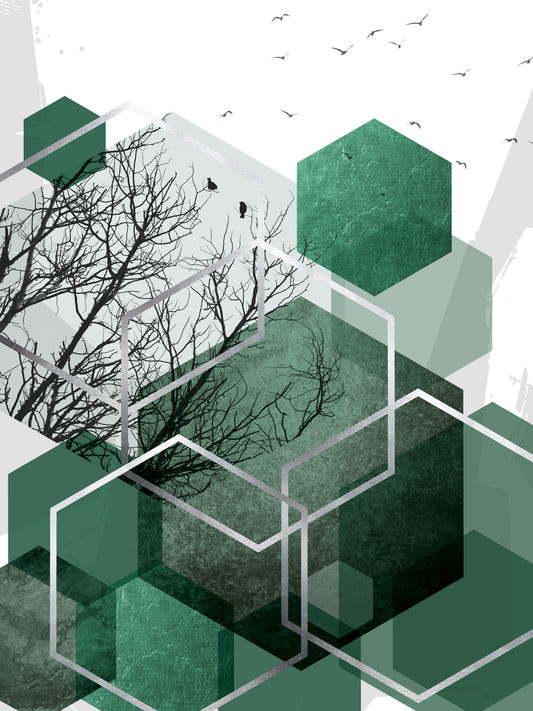 Geometric Canopy Flight Wall Mural