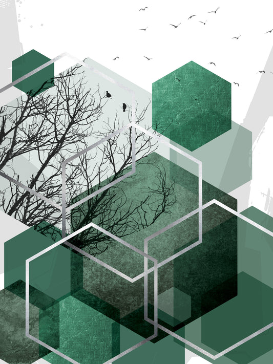 Geometric Canopy Flight Wall Mural