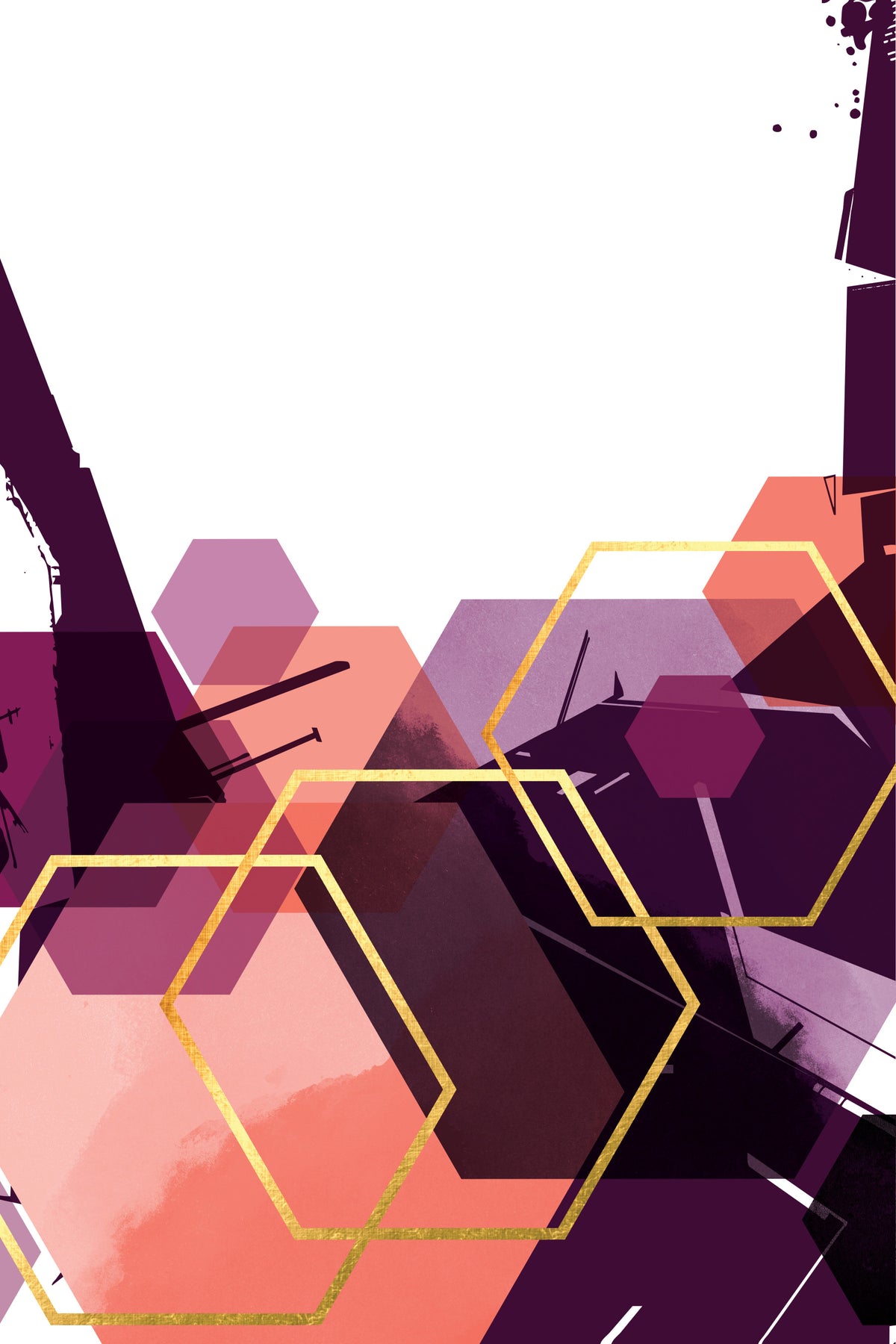 Bold Geometric Flow 2 Wall Mural