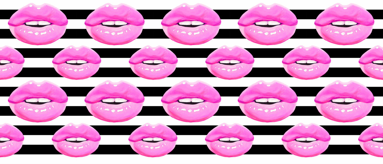 Pop Kiss Stripes Wall Mural