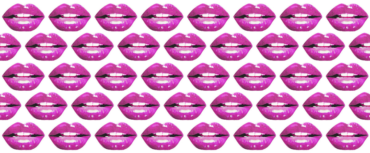 Pink Pout Pop Art Wall Mural in your room — zoomed