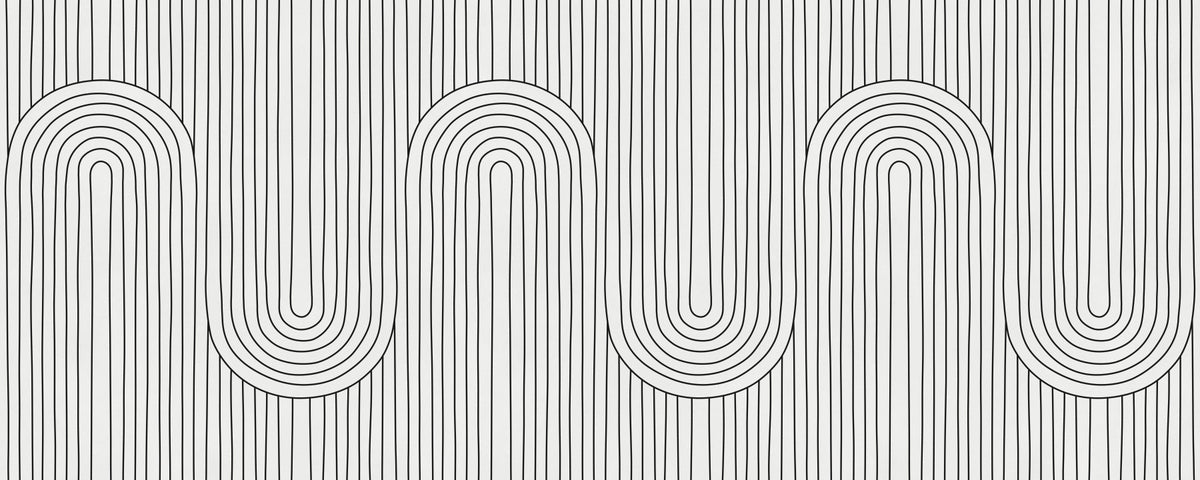 Linear Rhythm Arches Wall Mural in your room — zoomed