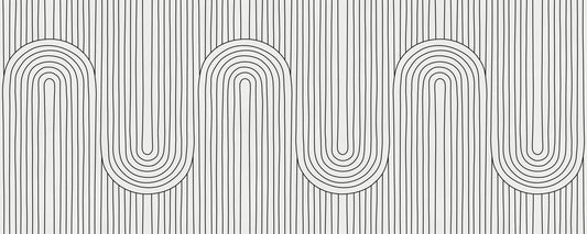 Linear Rhythm Arches Wall Mural