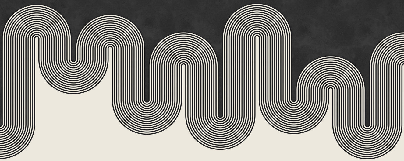 Groovy Arch Waves Wall Mural