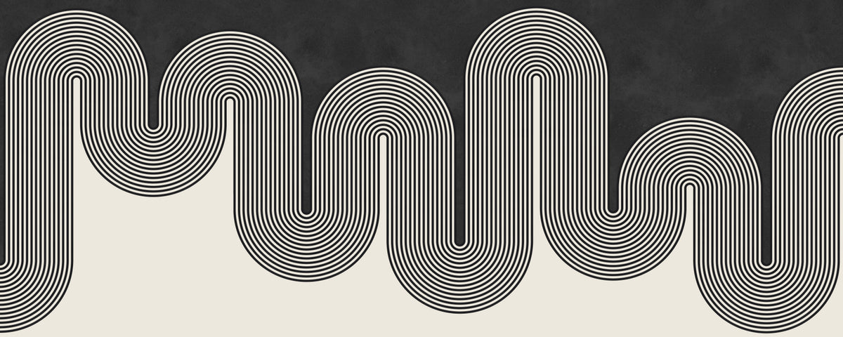 Groovy Arch Waves Wall Mural