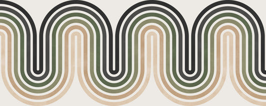 Organic Rhythm Curves Wall Mural
