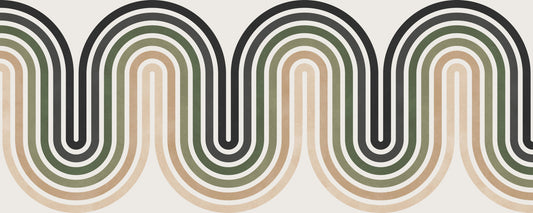 Organic Rhythm Curves Wall Mural