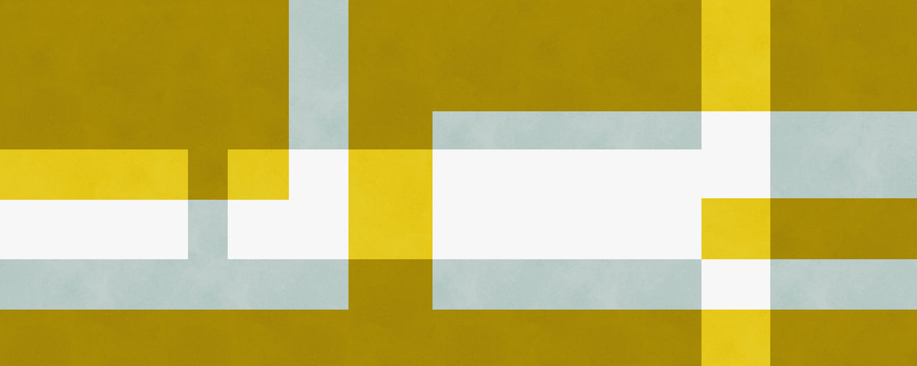 Golden Overlap Abstract Wall Mural