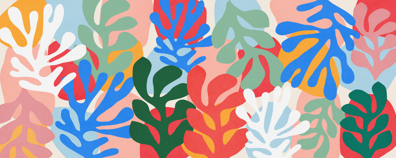 Vibrant Organic Forms Wall Mural