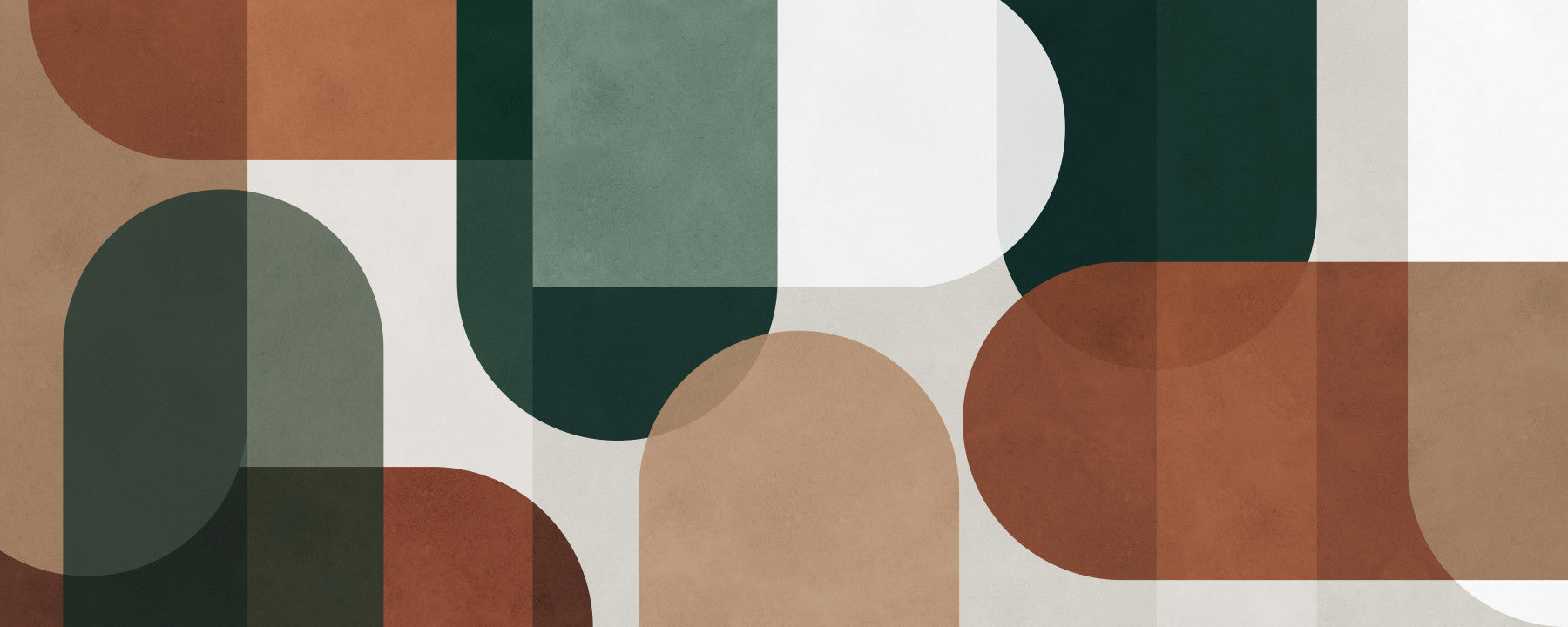 Modernist Earthy Geometry Wall Mural