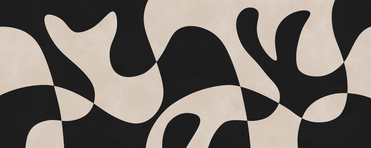 Organic Flow Monochromatic Wall Mural in your room — zoomed